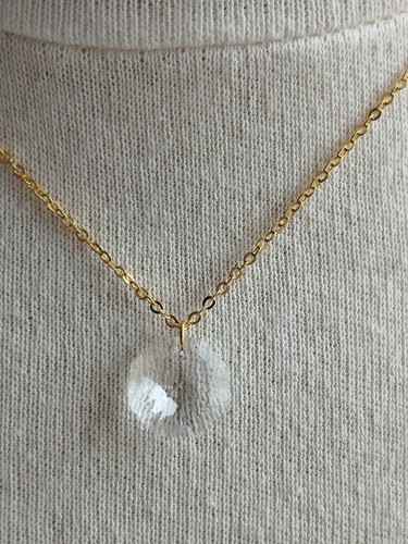 Collier doré avec cristal - doré,