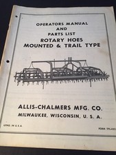 Original ALLIS-CHALMERS Rotary Hoes    TPL-452A Operator’s Manual