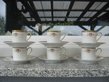 6 TASSES CAFE Porcelaine
