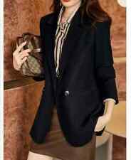Veste Tailleur Blazer Femme Séparée Bureau Slim Élégante Noire Boutons 47248
