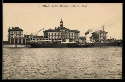 Cpa calais gare maritime - cpa, calais,