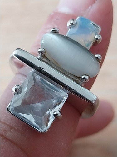 Bague pierre lang argent - pierre,