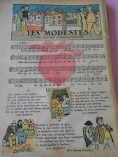 Les Modestes Print Music Sheet Music 1935