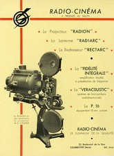 "RADION PROJECTOR" original ad entwined 1950s MOVIE SHOW 