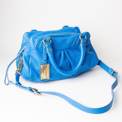Rare sac cuir bleu - en,
