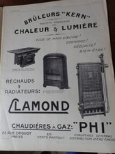 CLAMOND Gas Boiler Radiator PHI Advertising Paper ILLUSTRATION 1923 Neck