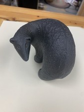 RARE 1987 Minton Royal Doulton England Black Pollar Bear Design Fur Figurine Wow