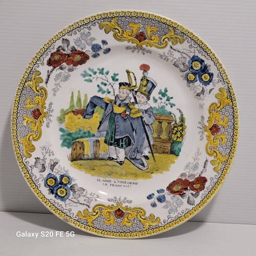 Assiette faience creil - assiette,