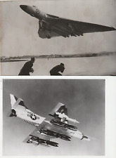 2 PHOTOS  BOMBARDIER ATOMIQUE VULCAN S ECRASE AU SOL +  AVION  AVIATION 18 X 13 