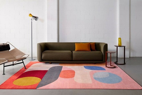Tapis multicolore laine - multicolore, en