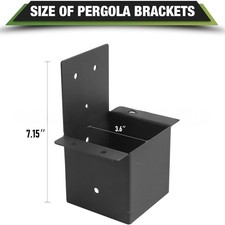 Kit Support Connecteur Colonne Pergola Support Acier Galvanisé Support Mural av