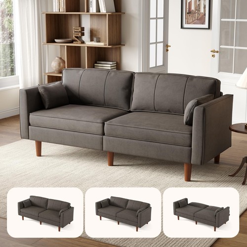 Onbrill brown futon sofa - onbrill, 71"