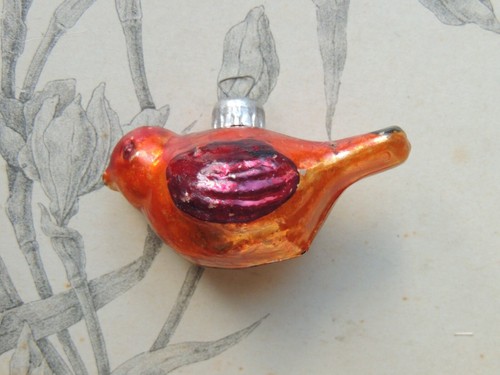 Ancienne boule noel oiseau - de,