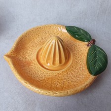 Presse Agrumes en Céramique Orange – Style Barbotine – Made in Portugal