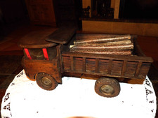 Old wooden truck, berliet, Dejou, old toy, 1940-50