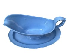 Saucière Bleue En Faïence