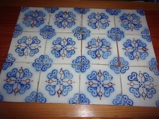 antique Desvres earthenware tiles