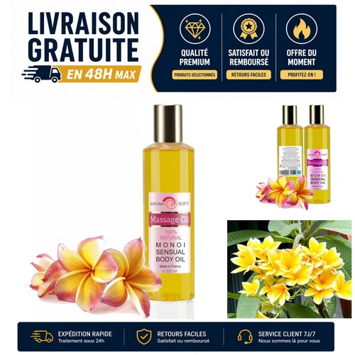 Huile massage monoï - huile, de