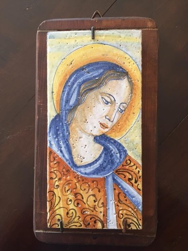 Grand plaque madonna - plaque, deruta