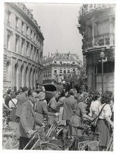 Photo Originale Presse Libération Paris 1944 Seconde Guerre Mondiale Argentique 