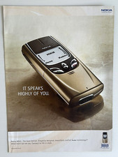 NOKIA 8850 Mobile Phone Vintage PRINT AD Retro Art Deco 2001 PAPER ADVERTISEMENT
