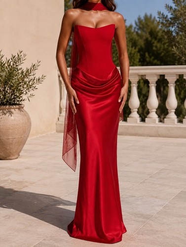 Robe longue elégante fendue - longue,