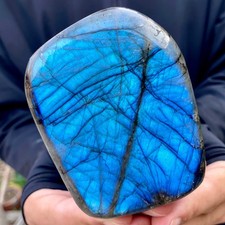 1.1LB Natural Labrador Raw Stone Rainbow Gloss Polishing Stone Energy Chakra