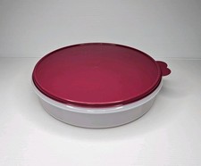 Tupperware Round Large Keeper  Vineyard Seal Pie Tart Quiche Cake Cupcake