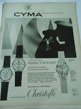 Advertising 1964 Cyma Navystar Watch