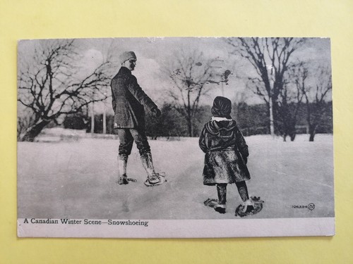 Cpa canadian winter scene - winter,