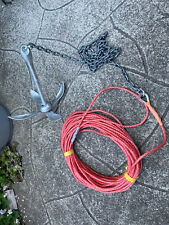 3.2KG grapnel  boat anchor kit 3m chain 100ft 8mm rope rib sailing 3.2 kg