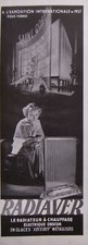 PRESS ADVERTISEMENT 1937 RADIATOR ELECTRIC HEATER DARK SAFETY