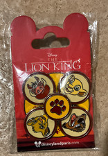 PIN'S PIN DISNEY DISNEYLAND PARIS DLP LE ROI LION 4 PERSONNAGES