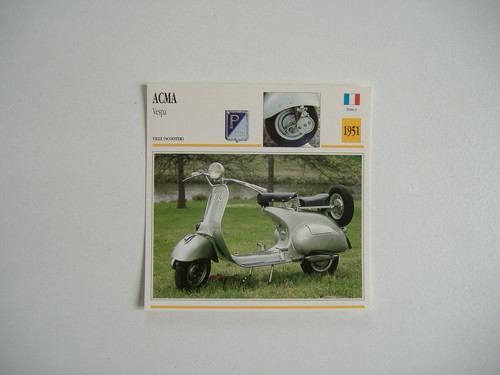Fiche moto acma vespa 1951 - vespa,