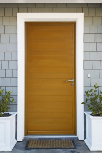 Porte entrée bois pleine - porte,