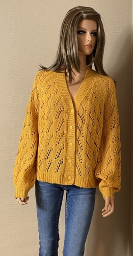 Gilet ample moutarde - laine, &