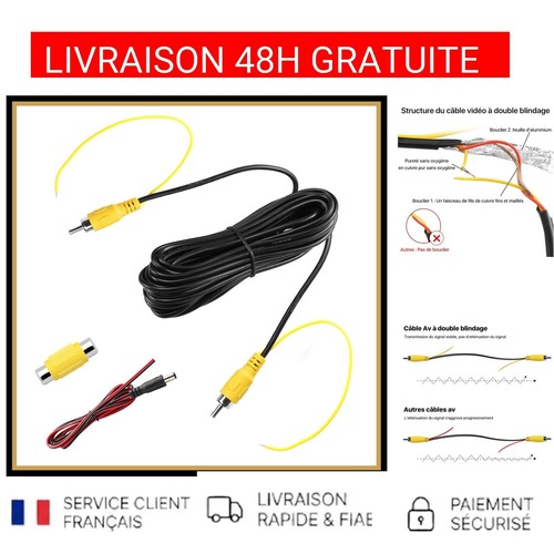 Câble rca vidéo double - vidéo, 6m