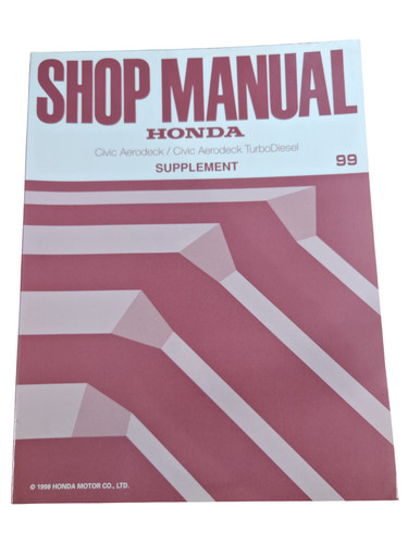 Manuel atelier honda - manuel, d'atelier