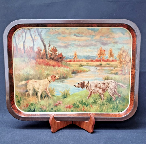 Plateau vintage décor chien - vintage,
