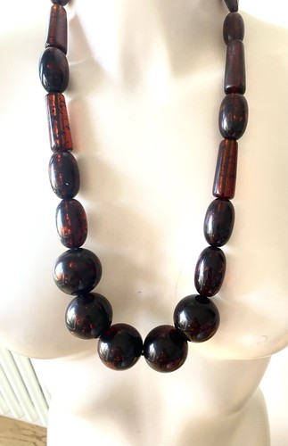 Collier grosse perle resine - perle,