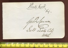 George Q. Cannon  & J. Proctor Knott & Samuel S. Cox Political Sign Piece DC3076