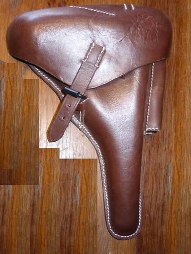 Etui holster cuir rigide luger - cuir,