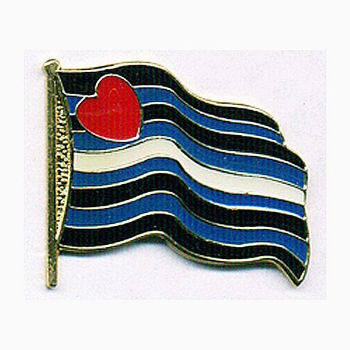 Leather cuir drapeau - cuir, barrette