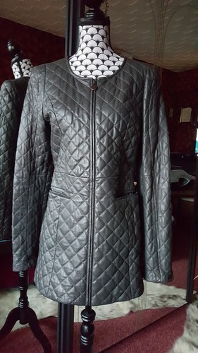Manteau veste longue cuir - en,