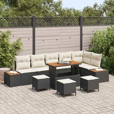 Ensemble de canapé de jardin avec coussin Poly rotin Canapé modulaire vidaXL vid