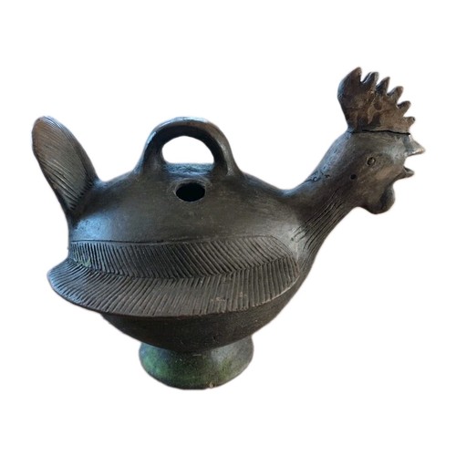 Récipient coq bronze africain - bronze,