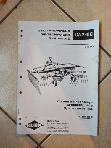 Livret piece kuhn - piece, andaineur