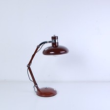 Industrial Design Table Lamp 1960s Brown Iron Tilting Arm