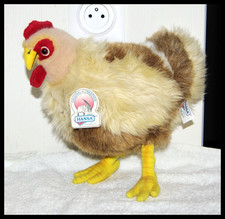 PELUCHE  " POULE BEIGE ET