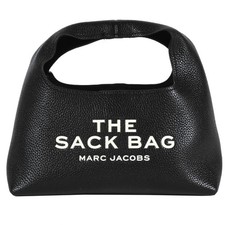 MARC JACOBS THE SACK BAG Handbag Leather Black Silver Hardware